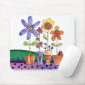 Tapis De Souris Pots de fleurs (Avec souris)
