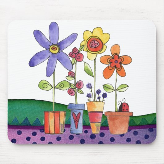 Tapis De Souris Pots de fleurs (Devant)