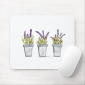 Tapis De Souris Pots d'herbe lavande (Avec souris)