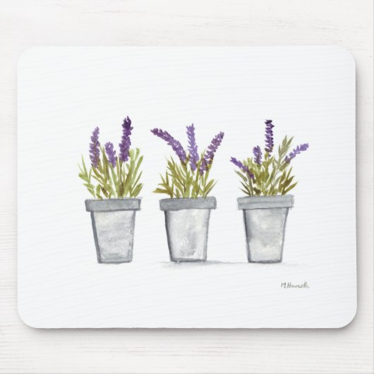 Tapis De Souris Pots d'herbe lavande (Devant)