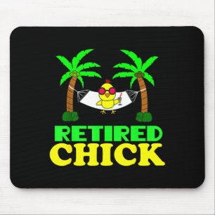 Tapis De Souris Poule à la retraite Humour Cadeau drôle de fête de