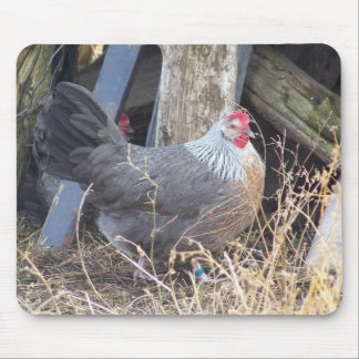 Tapis De Souris Poule libre de Dorking de gris argenté de gamme