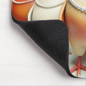 Tapis De Souris Poules Amusantes Avec Colliers De Perles (Coin)