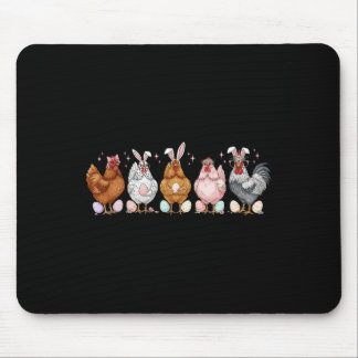 Tapis De Souris Poules de Pâques Lapins Oreilles Coq Volailles Agr