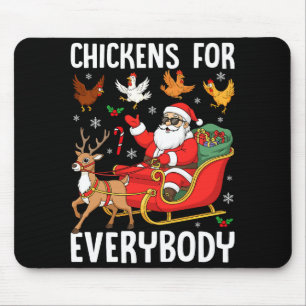 Tapis De Souris Poules pour tout le monde Santa Poule éleveur Conf