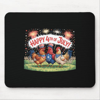 Tapis De Souris Poulet 4 juillet ferme Jour de l'indépendance État