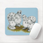Tapis De Souris Poulet à éclaboussures de Silkie Bantam (Avec souris)