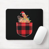 Tapis De Souris Poulet Dans La Poche Drôle Xmas Plaid Poche Poulet (Avec souris)