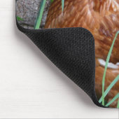 Tapis De Souris Poulet dans l'herbe Mousepad (Coin)