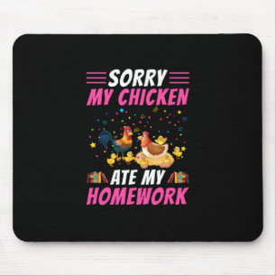Tapis De Souris Poulet D'Art Mon Poulet Mangé Ma Maison