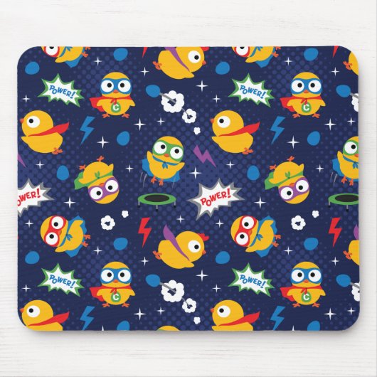 Tapis De Souris Poulet de superhéros (Devant)