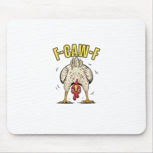 Tapis De Souris Poulet Drôle F-Caw-F Coq de Campagne Poule