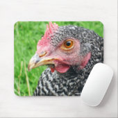 Tapis De Souris Poulet écossais de poule grise - volaille (Avec souris)
