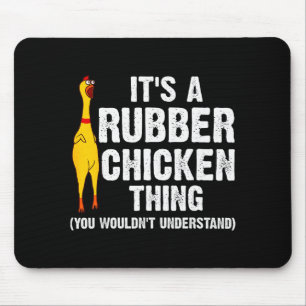 Tapis De Souris Poulet en caoutchouc drôle Cadeau Hommes Femmes Po