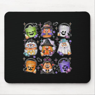 Tapis De Souris Poulet Nuggets Citrouille Halloween 90s Vintage 3