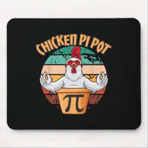 Tapis De Souris Poulet Pot Pi Vêtements Pi Jour Vintage Rétro Math