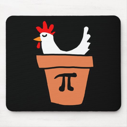 Tapis De Souris Poulet Pot Pie Drôle Math Amant Pun Pi Day Étudian (Devant)