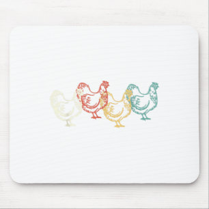 Tapis De Souris Poulet Vintage T Chemise Drôle Volaille Drôle Cade