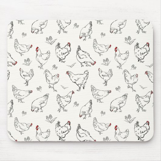 Tapis De Souris Poulets à main épais (Devant)