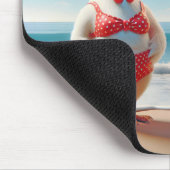 Tapis De Souris Poulets blancs portant des maillots de bain (Coin)