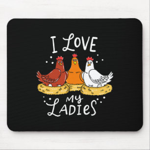 Tapis De Souris Poulets de poulet Oeufs Fermier Drôle cadeau