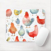 Tapis De Souris Poulets d'élevage (Avec souris)