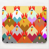 Tapis De Souris Poulets inspirés par les courtepointes (Devant)