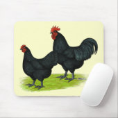 Tapis De Souris Poulets noirs Australorp (Avec souris)