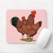 Tapis De Souris Poulets rouges de production (Avec souris)