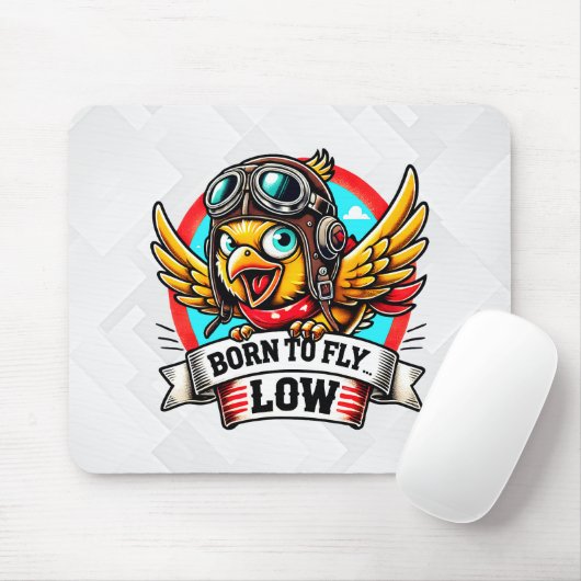 Tapis De Souris Poulette Aviatrice (Avec souris)
