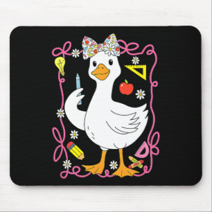 Tapis De Souris Poulette Professeur Oie Ridicule Rétro Prépa Retou