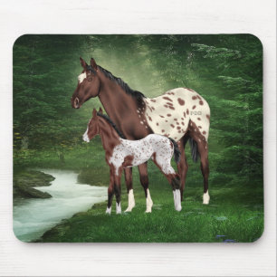 Tapis De Souris Pouliche et poulain de cheval Appaloosa