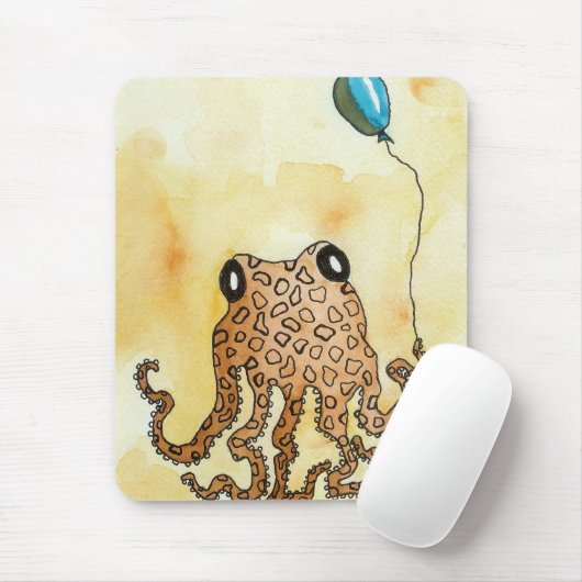 Tapis De Souris poulpe avec ballon (Avec souris)