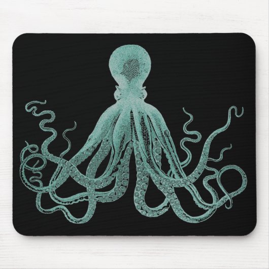 Tapis De Souris Poulpe bleu Mousepad (Devant)