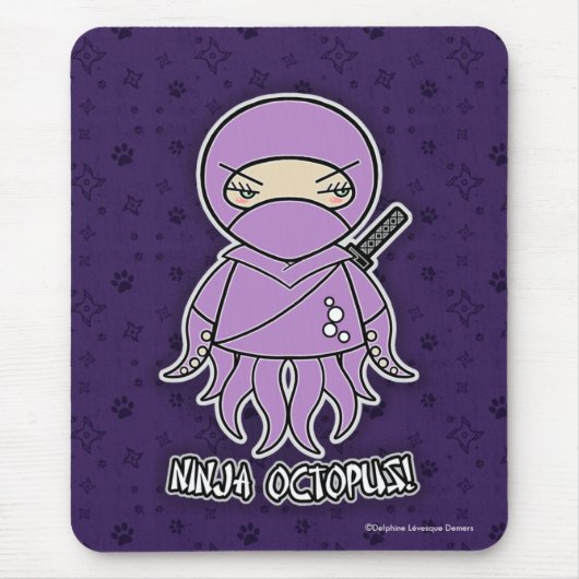 Tapis De Souris Poulpe de Ninja ! Mousepad (Devant)