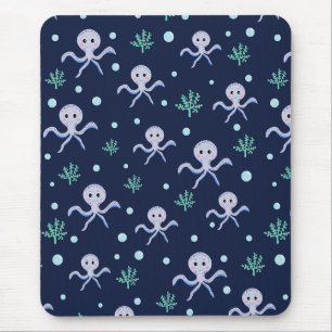 Tapis De Souris Poulpe sous le motif pour enfants de la mer