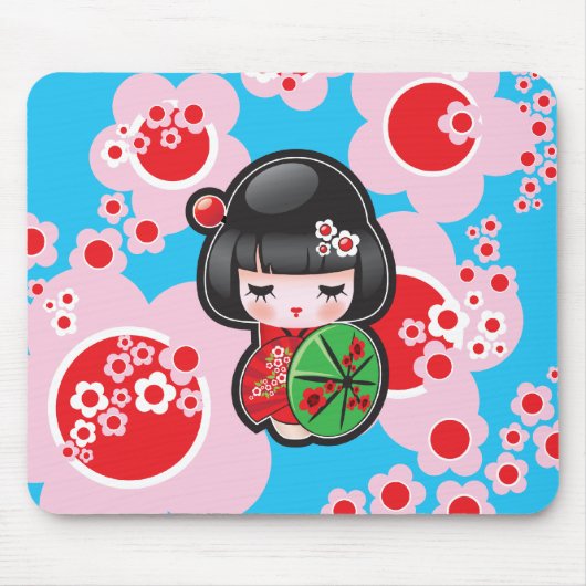 Tapis De Souris Poupée de Kawaii de Japonais - Mousepad (Devant)