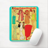 Tapis De Souris Poupée en papier des années 1930 Jane Arden, robe  (Avec souris)