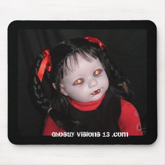 Tapis De Souris Poupée fantomatique d'horreur des visions 13 (Devant)