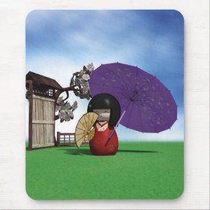 Tapis De Souris Poupée Kokeshi