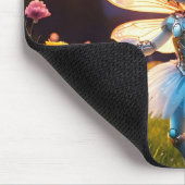 Tapis De Souris Poupée robot danseuse de ballet dans les fleurs sa (Coin)