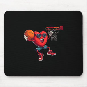 Tapis De Souris Poupée squelette de dunking coeur de la Saint-Vale