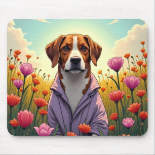 Tapis De Souris Poupée violette en fleur