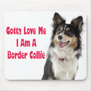 Tapis de souris pour chien Border Collie tricolore