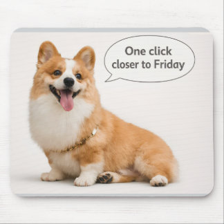 Tapis de souris pour chiot Corgi - Un clic de plus
