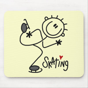 Tapis De Souris Pour l'amour des T-shirts de patinage et des cadea
