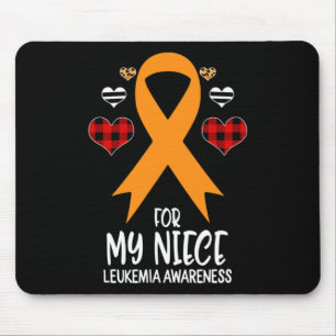 Tapis De Souris Pour ma nièce Leukemia Sensibilisation Ribbon Leop