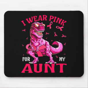 Tapis De Souris Pour ma tante Conscience du cancer du sein Dinosau