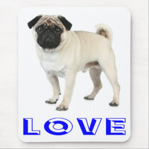 Tapis de souris pour ordinateur Chien Pug Puppy Lo