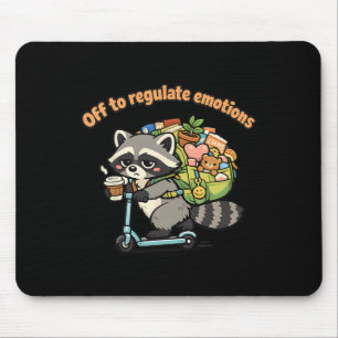 Tapis De Souris Pour réguler les émotions, drôle de racoon scooter